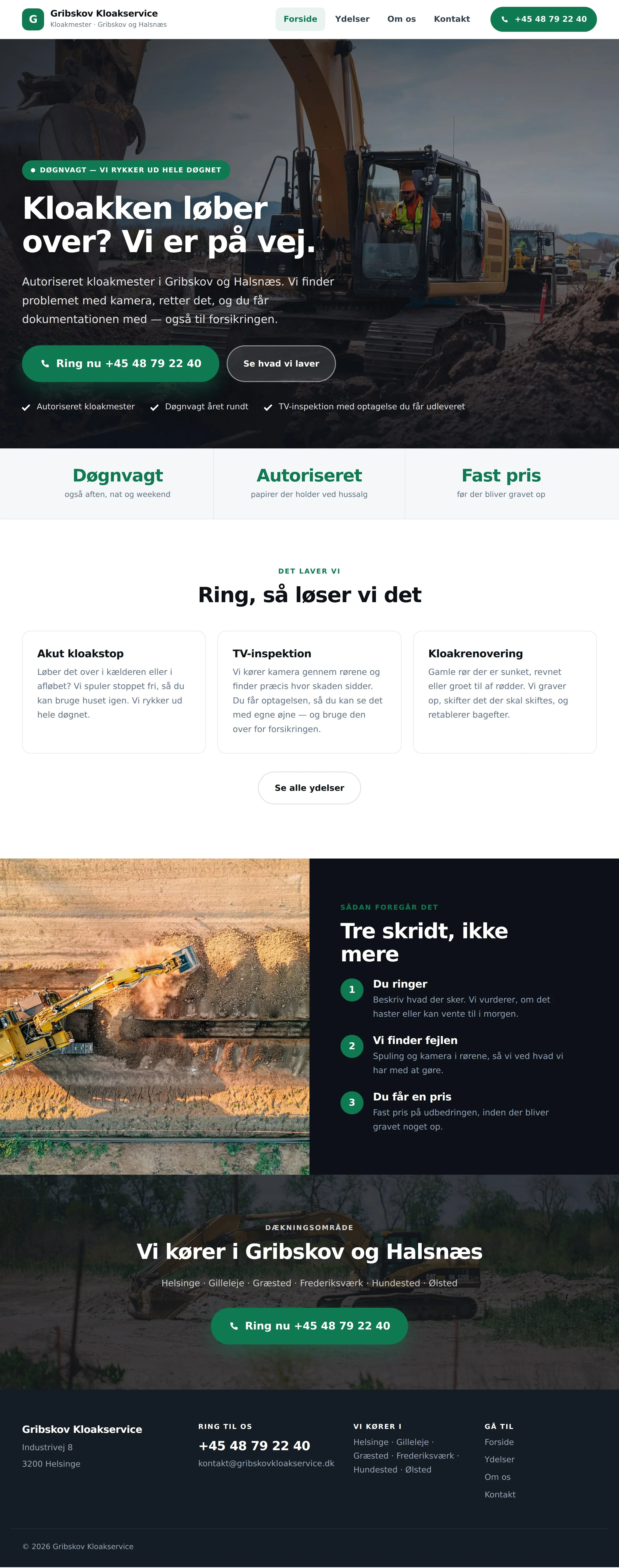 Hele forsiden vist på en iPad