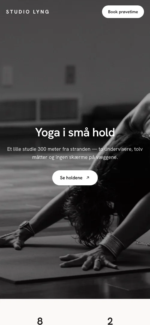 Den samme side på en telefon