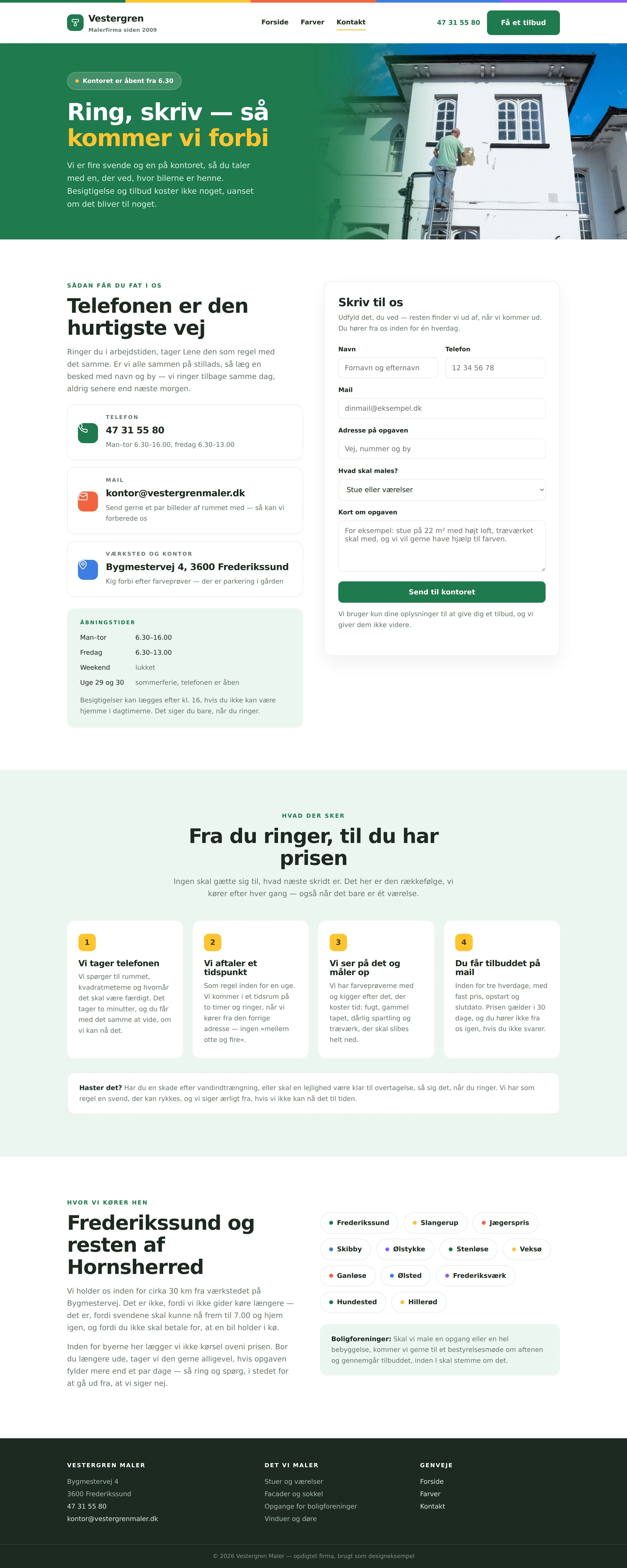Hele siden »Kontakt« fra top til bund